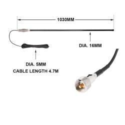 477Mhz 6.5dBi UHF radio antenna